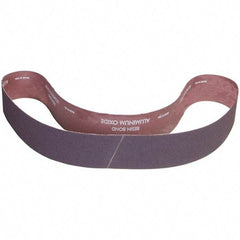 Norton - 3" Wide x 48" OAL, 80 Grit, Aluminum Oxide Abrasive Belt - Aluminum Oxide, Coated, X Weighted Cloth Backing - Caliber Tooling