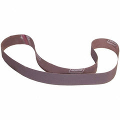 Norton - 2" Wide x 72" OAL, 220 Grit, Aluminum Oxide Abrasive Belt - Aluminum Oxide, Coated, X Weighted Cloth Backing - Caliber Tooling