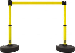 Banner Stakes - 42" High Plastic Pedestrian Barrier - 15' Long Rope - Caliber Tooling