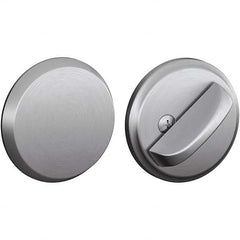 Schlage - 1-5/8 to 1-3/4" Door Thickness, Satin Chrome Finish, One Sided Deadbolt - Exact Industrial Supply