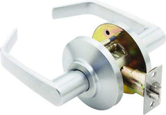 Stanley - Grade 2 Passage Lever Lockset for 1-3/8 to 2" Thick Doors - 2-3/4" Back Set, No Cylinder, Brass, Satin Chrome Finish - Caliber Tooling