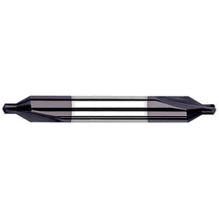 Combo Drill & Countersink: #3, 1/4″ Body Dia, 118 ™, Solid Carbide AlTiN Finish, 7/64″ Point Dia, 7/64″ Point Length, 2″ OAL, Right Hand Cut, Series Combined Drill & Countersinks