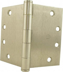 Hager - 6" Wide x 4-1/2" High Square Corner Residential Hinge - Square Edge, Steel, Satin Nickel Finish - Caliber Tooling