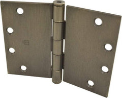 Hager - 6" Wide x 4-1/2" High Square Corner Residential Hinge - Square Edge, Steel, Oil Rubbed Bronze Finish - Caliber Tooling