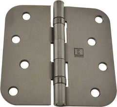 Hager - 4" Wide x 4" High 5/8 Radius Residential Hinge - Round Edge, Steel, Bronze Finish - Caliber Tooling