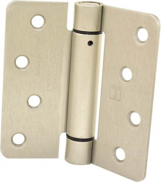 Hager - 4" Wide x 4" High Special Residential Residential Hinge - Round Edge, Steel, Satin Nickel Finish - Caliber Tooling