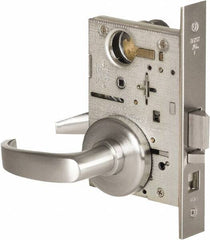 Stanley - Office Lever Lockset for 1-3/8 to 1-3/4" Thick Doors - 2-3/8 to 2-3/4" Back Set, Brass, Satin Chrome Finish - Caliber Tooling