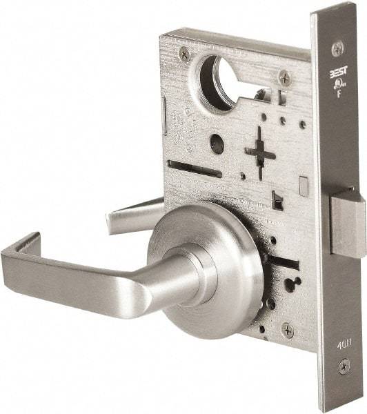 Stanley - Passage Lever Lockset for 1-3/8 to 1-3/4" Thick Doors - 2-3/8 to 2-3/4" Back Set, Brass, Satin Chrome Finish - Caliber Tooling