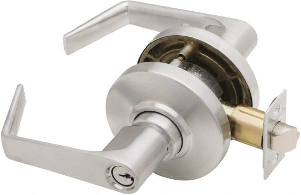 Office Lever Lockset for 2-1/4″ Thick Doors 2-3/4″ Backset, Satin Chrome Finish