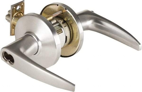 Stanley - Grade 1 Entry Lever Lockset - 2-3/4" Back Set, Zinc, Satin Chrome Finish - Caliber Tooling