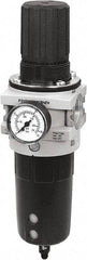 Parker - 1" NPT Port Heavy-Duty 1 Piece Filter/Regulator FRL Unit - Polypropylene Bowl, 465 SCFM, 254 Max psi, 13-1/2" High, Manual Drain - Caliber Tooling