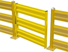 Steel King - Steel Self Closing Rail Safety Gate - Fits 48" Clear Opening, 43-3/4" Wide x 39" Door Height, 103 Lb, Safety Yellow - Caliber Tooling