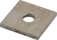 Mitutoyo - 0.107" Square Steel Gage Block - Accuracy Grade 0, Includes Certificate of Inspection - Caliber Tooling