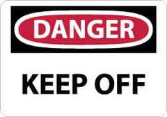 NMC - "Danger - Keep Off", 7" Long x 10" Wide, Rigid Plastic Safety Sign - Rectangle, 0.05" Thick, Use for Hazardous Materials - Caliber Tooling