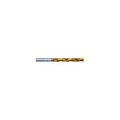 Jobber Length Drill Bit: 0.1969″ Dia, 118 °, Cobalt TiN Finish, Right Hand Cut, Spiral Flute, Straight-Cylindrical Shank, Series 5519