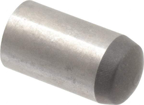 Made in USA - 8mm Diam x 16mm Pin Length 416 Stainless Steel Precision Dowel Pin - C 36-42 Hardness, 1 Beveled & 1 Rounded End - Caliber Tooling