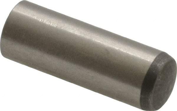 Made in USA - 10mm Diam x 30mm Pin Length 416 Stainless Steel Precision Dowel Pin - C 36-42 Hardness, 1 Beveled & 1 Rounded End - Caliber Tooling