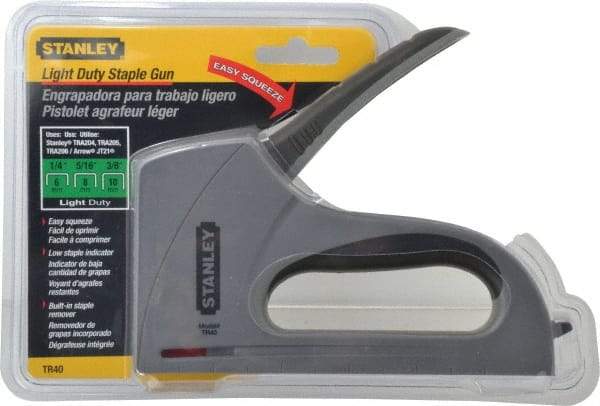 Stanley - Manual Staple Gun - 1/4, 5/16, 3/8" Staples, Silver, Steel - Caliber Tooling