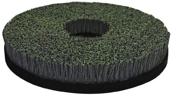 Osborn - 12" 120 Grit Silicon Carbide Straight Disc Brush - Fine Grade, Plain Hole Connector, 1" Trim Length, 7/8" Arbor Hole - Caliber Tooling