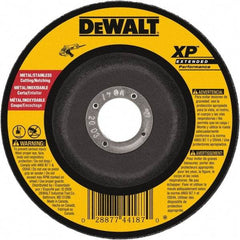 DeWALT - 24 Grit, 5" Wheel Diam, 1/8" Wheel Thickness, Type 27 Depressed Center Wheel - Zirconia Alumina, Resinoid Bond, 12,200 Max RPM, Compatible with Angle Grinder - Caliber Tooling