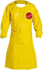 Dupont - Disposable & Chemical Resistant Aprons - 28X44 YLW 2XL 25/CS TYCHEM 2000 SLEEVED APRON - Caliber Tooling