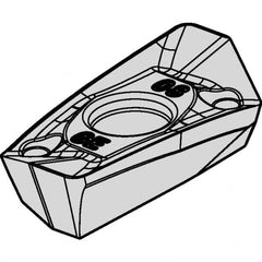 Kennametal - EP1412 Grade KCPK30 Carbide Milling Insert - TiN/TiCN/Al2O3 Finish, 0.1751" Thick, 3/64" Corner Radius - Caliber Tooling