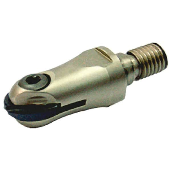 Iscar - 12mm Cut Diam, 43.5mm OAL, Indexable Ball Nose End Mill - 26mm Head Length, M08 Modular Connection, HCM-M Toolholder, HBF-QF, HBR-QF, HCD-QF, HCR Insert - Caliber Tooling