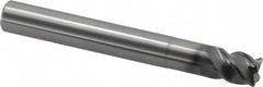 OSG - 3/8", 4 Flute, Single End, Solid Carbide, 0.02" Corner Radius End Mill - 3" OAL, 45° Helix, 3/8" LOC, 1" Extended Reach - Caliber Tooling