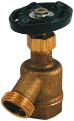 Legend Valve - 3/4" Pipe, 125 psi WOG Rating, Brass Bent Nose Garden Valve - Oval Handle, FNPT x MGHT End Connections, Use with Potable Water Applications - Caliber Tooling