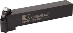 Kennametal - CRGP, Right Hand Cut, 45° Lead Angle, 32mm Shank Height x 32mm Shank Width, Neutral Rake Indexable Turning Toolholder - 171.25mm OAL, RPGX090700E Insert Compatibility, Series V-Bottom Round - Caliber Tooling