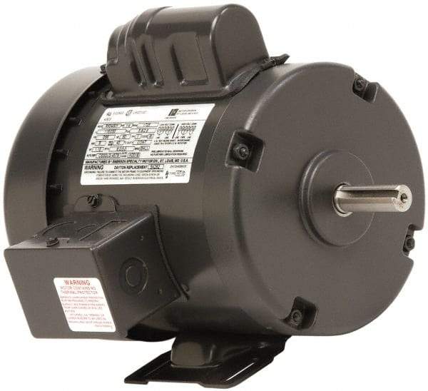 US Motors - 1-1/2 Max hp, 1,725 Max RPM, Single Cap Start-Cap Run Electric AC DC Motor - 115/208-230 V Input, Single Phase, 56H Frame, 5/8" Shaft Diam, Rigid Base Mount, TEFC Enclosure - Caliber Tooling