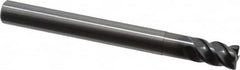 OSG - 10mm, 4 Flute, Single End, Solid Carbide, 0.5mm Corner Radius End Mill - 100mm OAL, 45° Helix, 15mm LOC, 30mm Extended Reach - Caliber Tooling