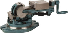 Gibraltar - 3" Jaw Width, 3-1/2" Jaw Opening Capacity, 3-Way Angle Swivel Machine Vise - Manual Operation, 1 Station, 16" Long x 6.3" High x 1-1/4" Deep, Cast Iron - Caliber Tooling