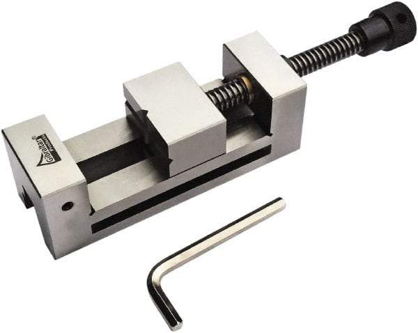 Gibraltar - 2.48" Jaw Width, 3.43 Jaw Opening Capacity, 1.26" Jaw Height, Toolmaker's Vise - Flat Jaw, 0.00012" Parallelism, 0.0002" Squareness, 230mm OAL x 2.48" OAH - Caliber Tooling