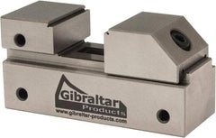 Gibraltar - 1" Jaw Width, 13/16" Jaw Opening Capacity, 3/8" Jaw Height, Toolmaker's Vise - Flat Jaw, 0.0001" Parallelism, 0.0001" Squareness, 2.55" OAL x 1-3/16" OAH - Caliber Tooling