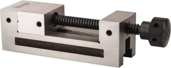 Gibraltar - 2-1/2" Jaw Width, 3" Jaw Opening Capacity, 1-1/4" Jaw Height, Toolmaker's Vise - Flat Jaw, 0.0002" Parallelism, 0.0003" Squareness, 7.4" OAL x 2-1/2" OAH - Caliber Tooling