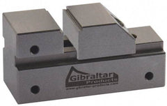 Gibraltar - 1" Jaw Width, 13/16" Jaw Opening Capacity, 3/8" Jaw Height, Toolmaker's Vise - Flat Jaw, 0.005" Parallelism, 0.005" Squareness, 65mm OAL x 1-1/4" OAH - Caliber Tooling