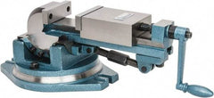 Gibraltar - 4" Jaw Width, 4-11/64" Jaw Opening Capacity, 3-Way Angle Swivel Machine Vise - Manual Operation, 1 Station, 20" Long x 7.28" High x 1-1/2" Deep, Cast Iron - Caliber Tooling