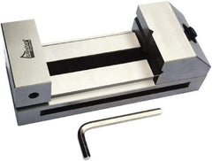 Gibraltar - 3-15/32" Jaw Width, 5" Jaw Opening Capacity, 1.57" Jaw Height, Toolmaker's Vise - Flat Jaw, 0.003" Parallelism, 0.005" Squareness, 195mm OAL x 3-5/32" OAH - Caliber Tooling