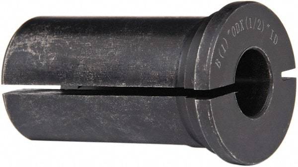 Interstate - 1/2" ID, 1" OD, 1-3/4" Length Under Head, Type B Lathe Tool Holder Bushing - Type B, 0.265 Inch Thick Head - Exact Industrial Supply