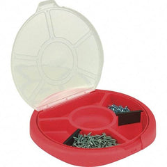 Bucket Boss - 6 Pocket General Purpose Holster - Plastic, Clear Lid/Red, 12-1/2" Wide x 1" High - Caliber Tooling