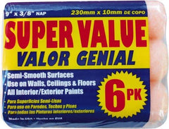 Premier Paint Roller - 3/8" Nap, 9" Wide Paint General Purpose Roller Cover - Medium Texture, Polyester - Caliber Tooling