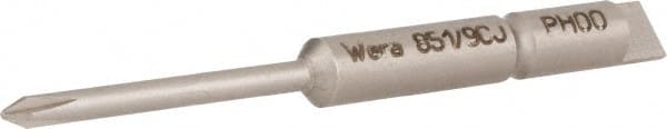 Wera - 4mm Drive #00 Point Precision Phillips Bit - Caliber Tooling