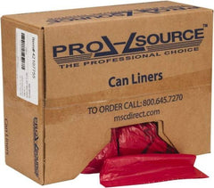 PRO-SOURCE - 32 Gal Capacity, Red, Hazardous Waste Bag - 1.3 mil Thick x 30" Wide x 43" High, Roll - Caliber Tooling