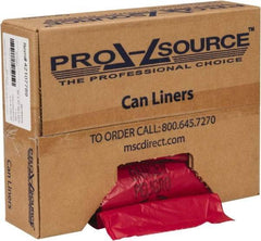 PRO-SOURCE - 30 Gal Capacity, Red, Hazardous Waste Bag - 1.3 mil Thick x 30" Wide x 37" High, Roll - Caliber Tooling