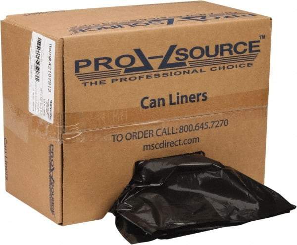 PRO-SOURCE - 1.5 mil Thick, Heavy-Duty Trash Bags - Linear Low-Density Polyethylene (LLDPE), Flat Pack Dispenser, 38" Wide x 58" High, Black - Caliber Tooling