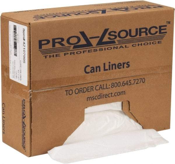 PRO-SOURCE - 1.5 mil Thick, Heavy-Duty Trash Bags - Hexene Resins, Roll Dispenser, 43" Wide x 47" High, Clear - Caliber Tooling