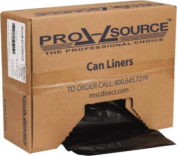 PRO-SOURCE - 1.1 mil Thick, Heavy-Duty Trash Bags - Hexene Resins, Roll Dispenser, 38" Wide x 58" High, Black - Caliber Tooling