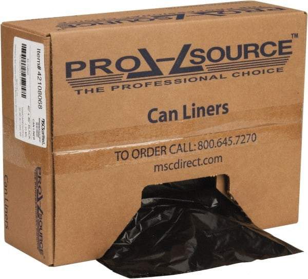 PRO-SOURCE - 1.1 mil Thick, Heavy-Duty Trash Bags - Hexene Resins, Roll Dispenser, 40" Wide x 46" High, Black - Caliber Tooling