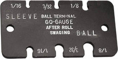 Loos & Co. - 1/16 to 1/8 Inch Range, Wire and Sheet Metal Gage - Use with Ball Terminals - Caliber Tooling